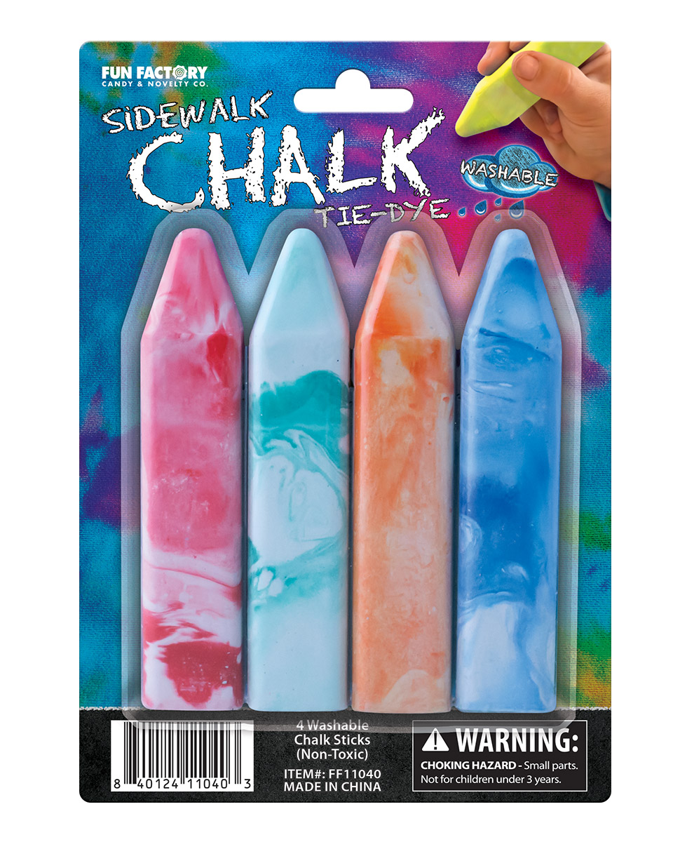 Tie-Dye Washable Sidewalk Chalk