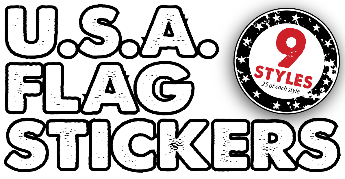 USA Flag Stickers Logo